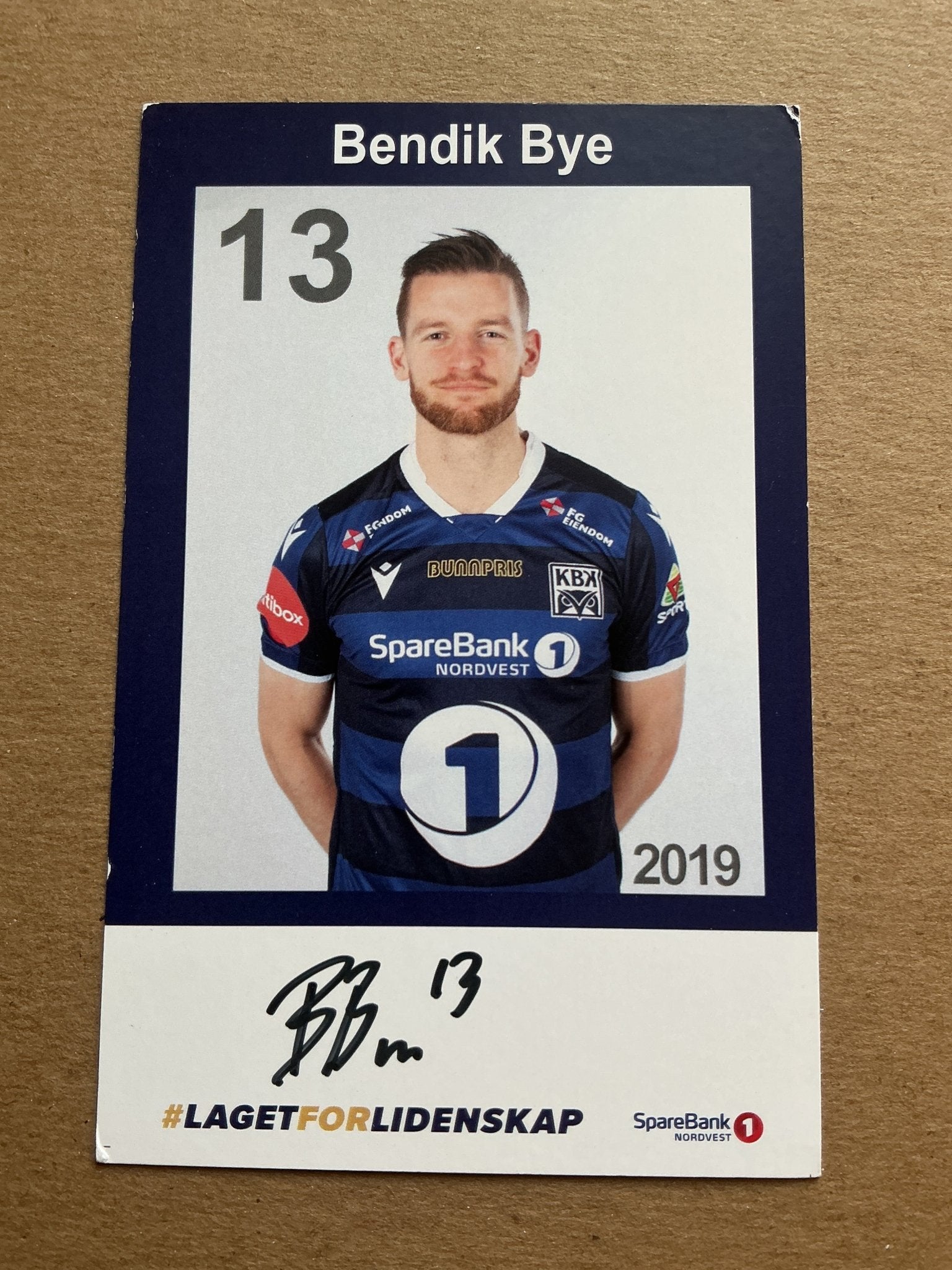 Bendik Bye, Norway 🇳🇴 Kristiansund BK 2019/20 hand signed - Autographs-World