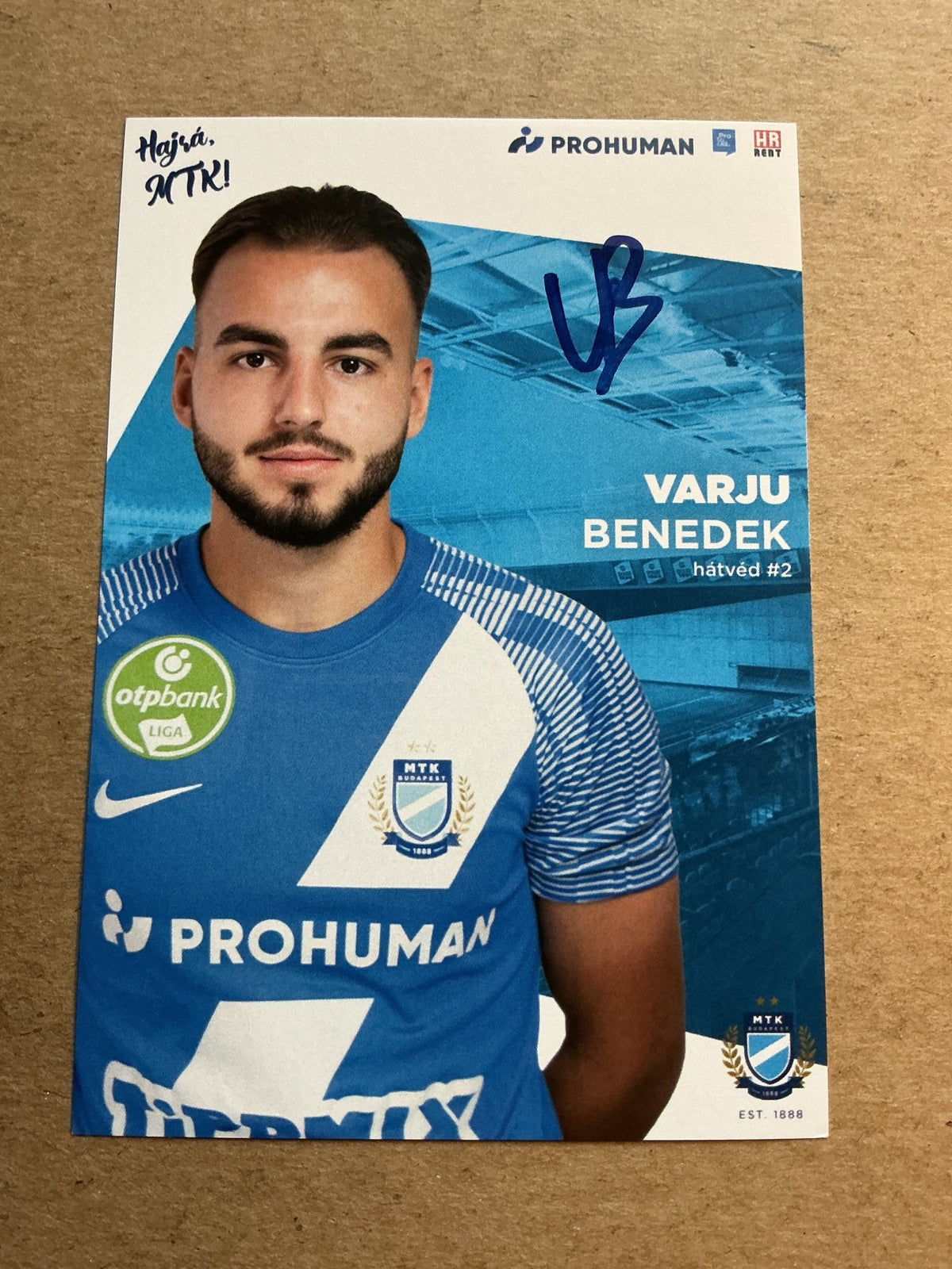 Benedek Varju, Hungary 🇭🇺 MTK Budapest FC 2023/24 hand signed - Autographs-World