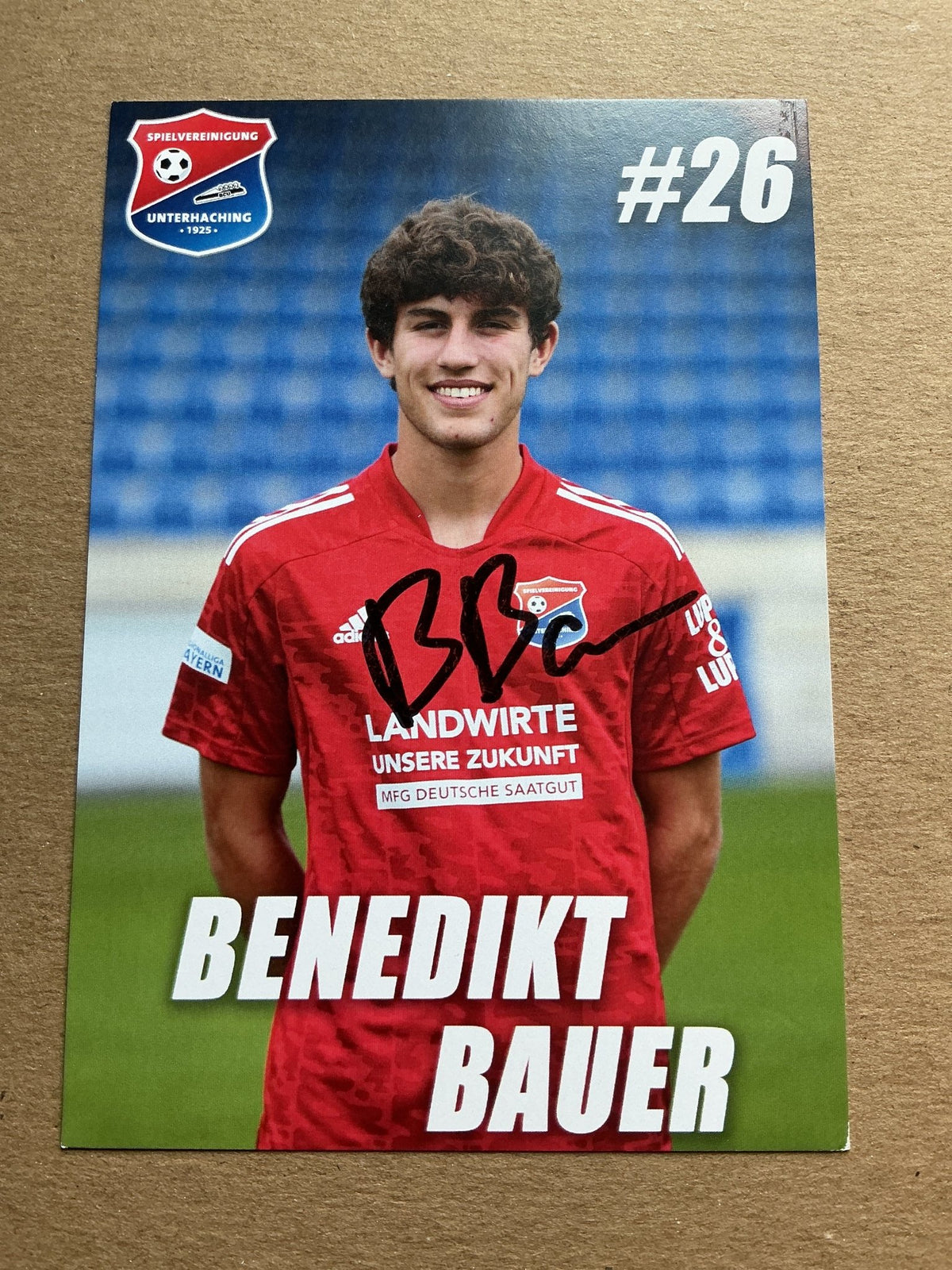 Benedikt Bauer, Germany 🇩🇪 SpVgg Unterhaching 2021/22 hand signed - Autographs-World