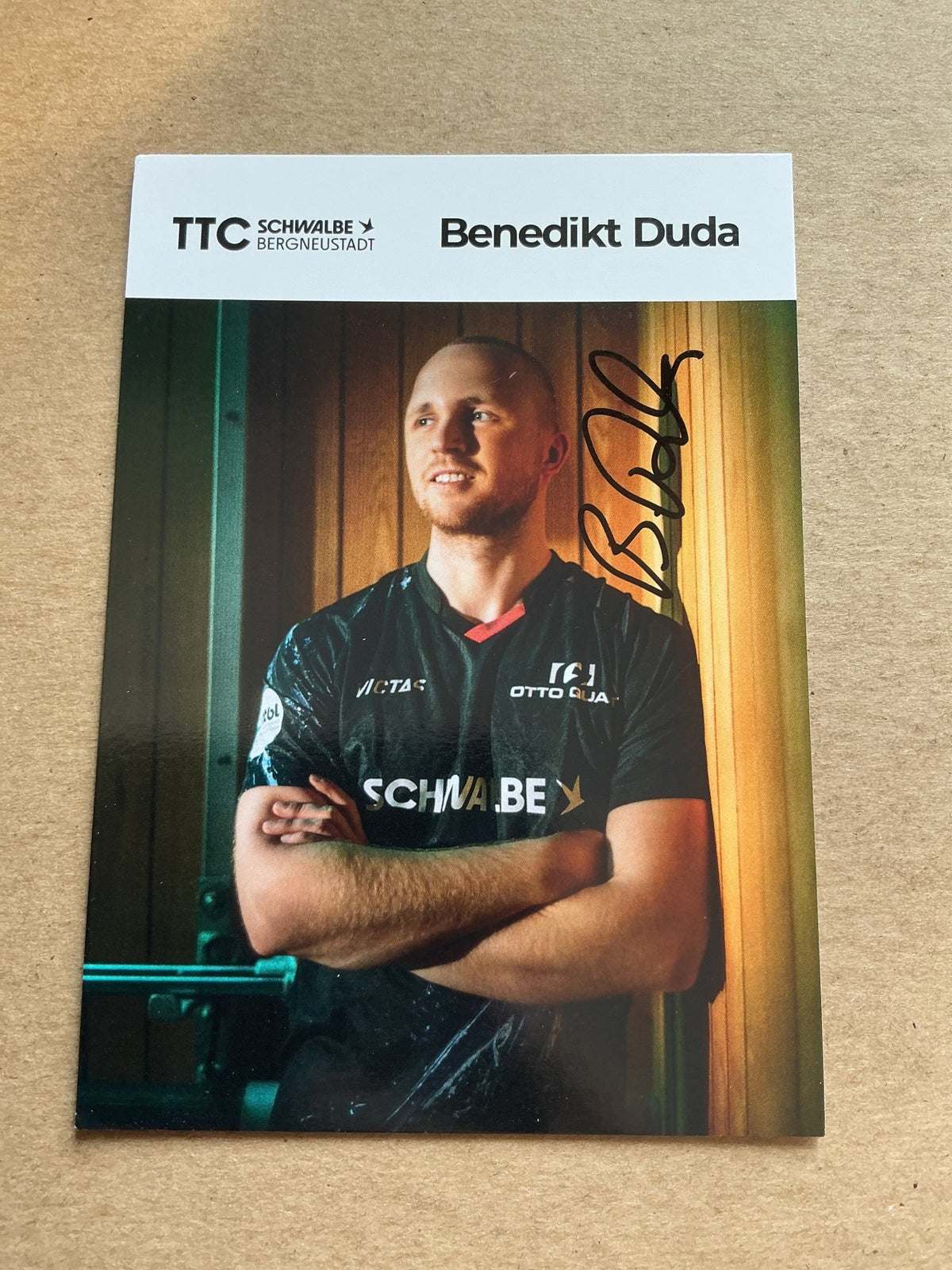 Benedikt Duda, Germany 🇩🇪 Table Tennis Summer Olympics 2024 hand signed - Autographs-World