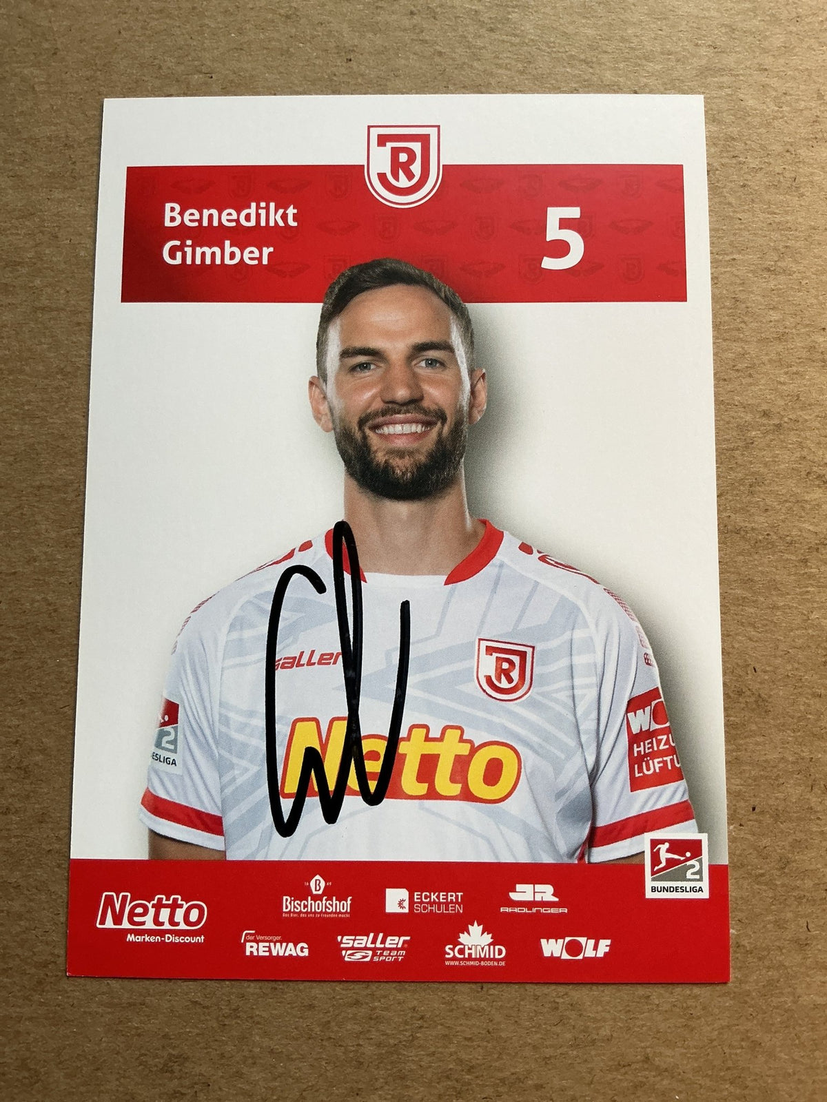 Benedikt Gimber, Germany 🇩🇪 Jahn Regensburg 2022/23 hand signed - Autographs-World