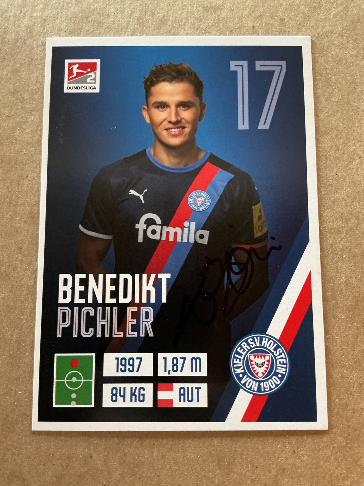 Benedikt Pichler, Austria 🇦🇹 Holstein Kiel 2021/22 hand signed - Autographs-World