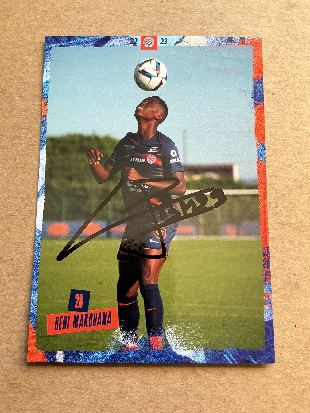 Beni Makouana, Republic of the Congo 🇨🇬 Montpellier HSC 2022/23 hand signed - Autographs-World