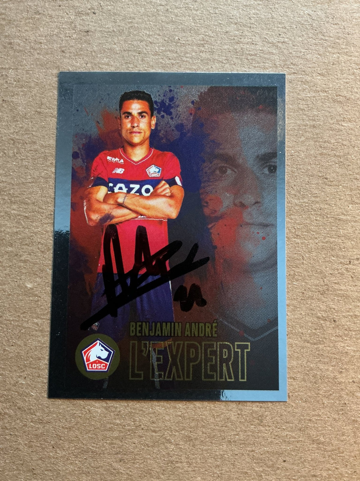 Benjamin André, France 🇫🇷 Lille OSC 2023 Panini hand signed - Autographs-World