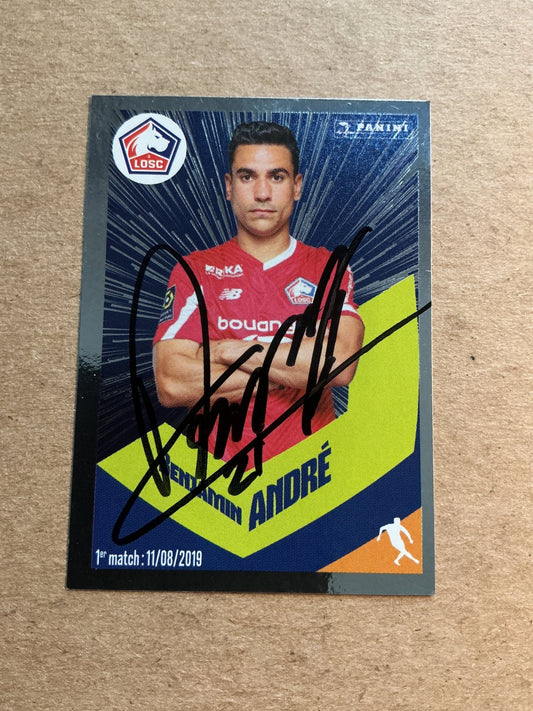 Benjamin Andre, France 🇫🇷 Lille OSC 2024 Panini hand signed - Autographs-World