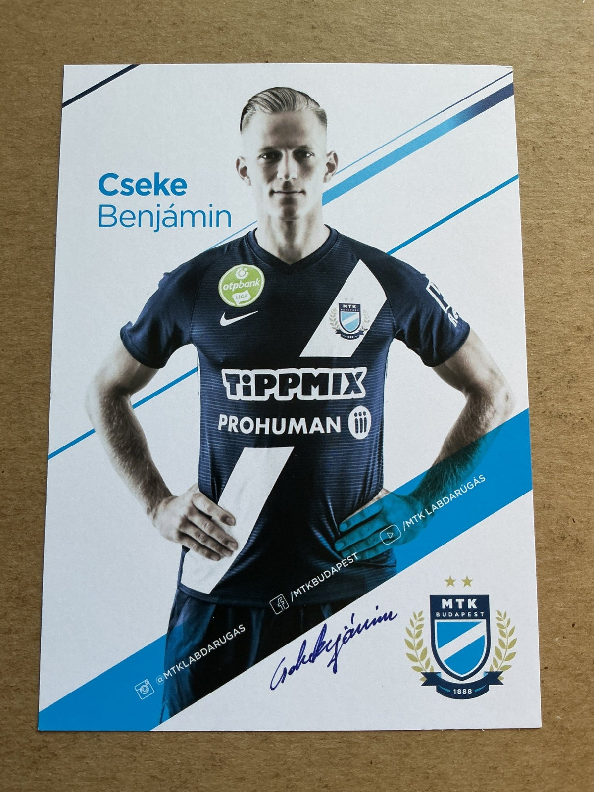 Benjámin Cseke, Hungary 🇭🇺 MTK Budapest 2020/21 hand signed - Autographs-World