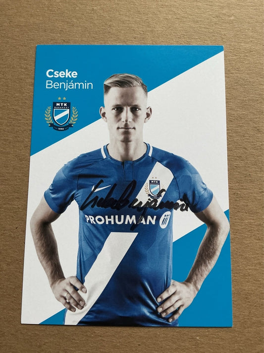 Benjámin Cseke, Hungary 🇭🇺 MTK Budapest FC 2019/20 hand signed - Autographs-World