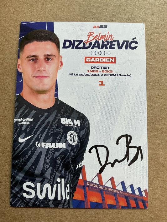 Benjamin Dizdarevic, Bosnia 🇧🇦 Montpellier HSC 2024/25 hand signed - Autographs-World