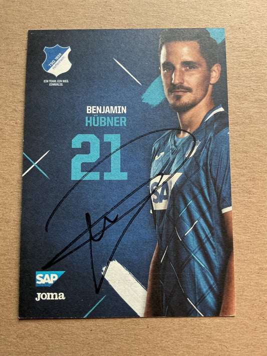Benjamin Hübner, Germany 🇩🇪 TSG 1899 Hoffenheim 2019/20 hand signed - Autographs-World