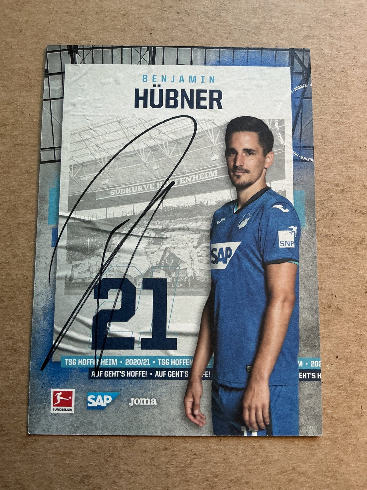 Benjamin Hübner, Germany 🇩🇪 TSG 1899 Hoffenheim 2020/21 hand signed - Autographs-World