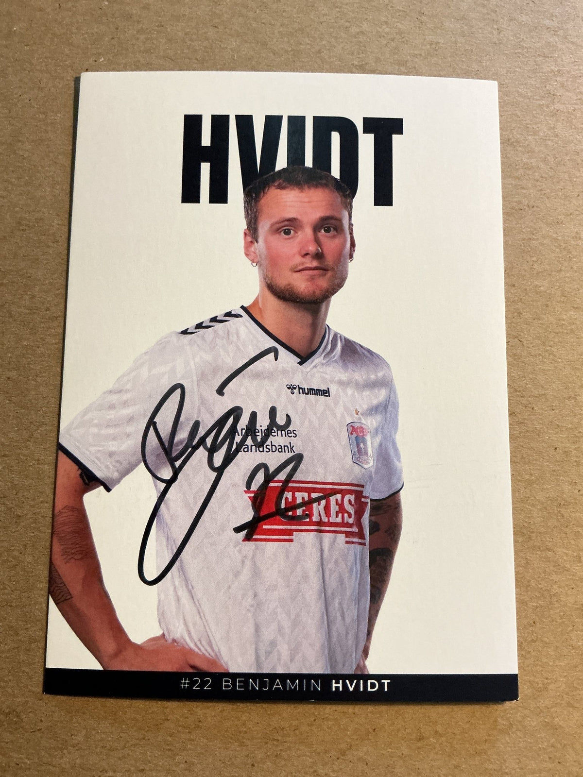Benjamin Hvidt, Denmark 🇩🇰 Aarhus GF 2023/24 hand signed - Autographs-World