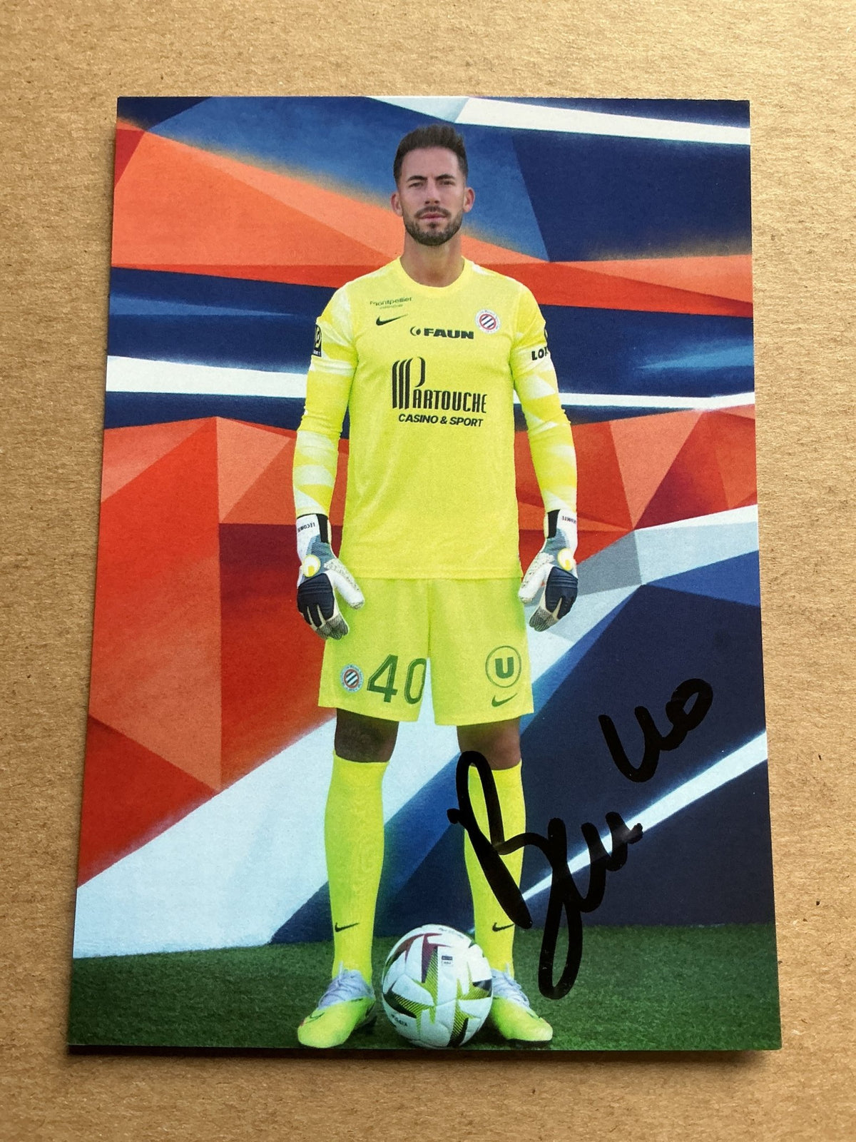 Benjamin Lecomte, France 🇫🇷 Montpellier HSC 2023/24 hand signed - Autographs-World