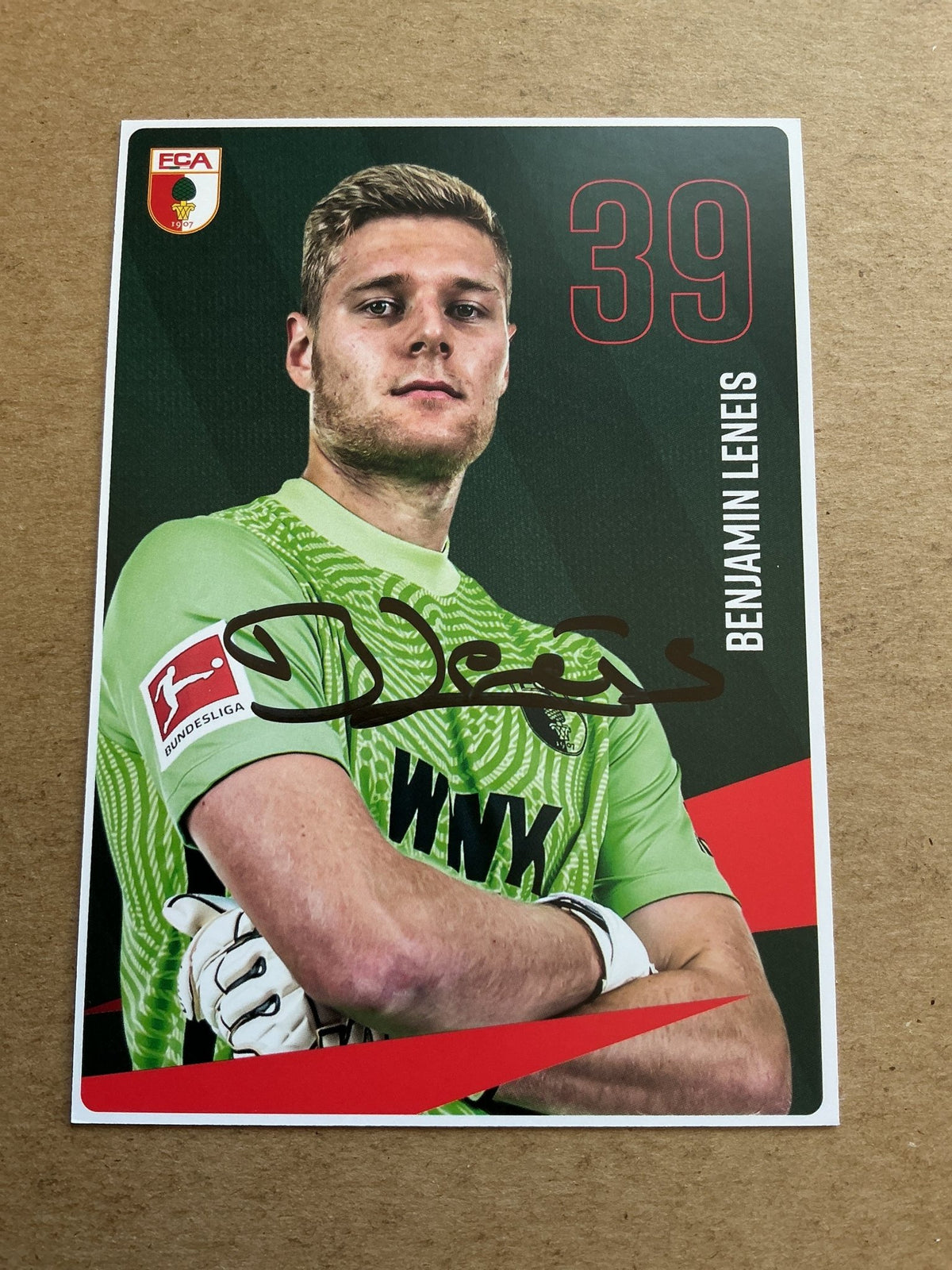 Benjamin Leneis, Germany 🇩🇪 FC Augsburg 2020/21 hand signed - Autographs-World
