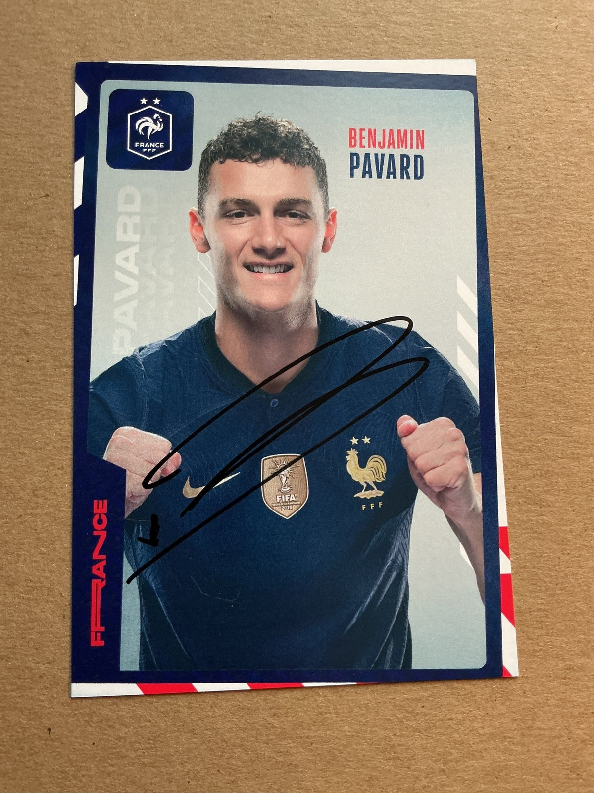 Benjamin Pavard, France 🇫🇷 FIFA World Cup 2022 hand signed - Autographs-World