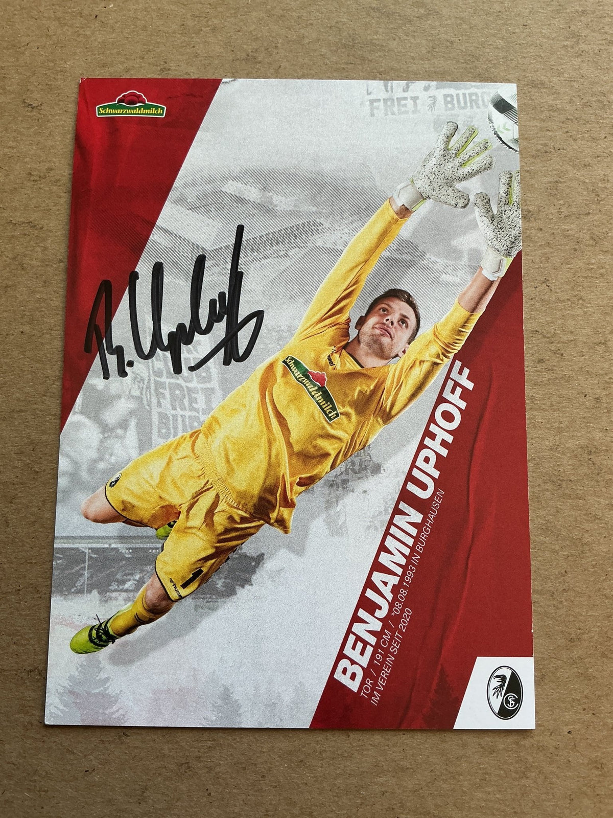Benjamin Uphoff, Germany 🇩🇪 SC Freiburg 2020/21 hand signed - Autographs-World