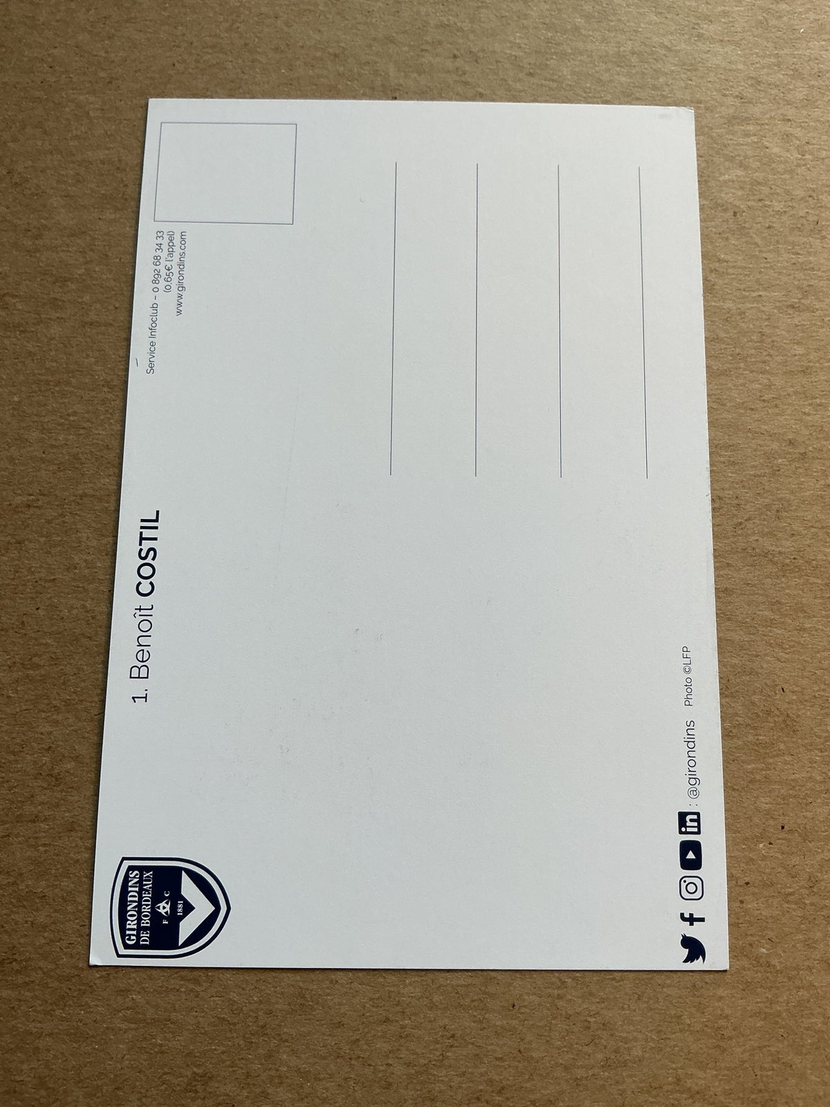Benoit Costil, France 🇫🇷 Girondins Bordeaux 2021/22 hand signed - Autographs-World