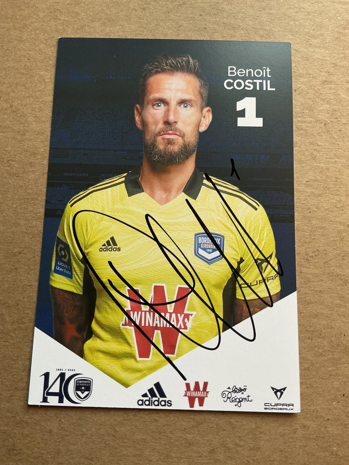 Benoit Costil, France 🇫🇷 Girondins Bordeaux 2021/22 hand signed - Autographs-World
