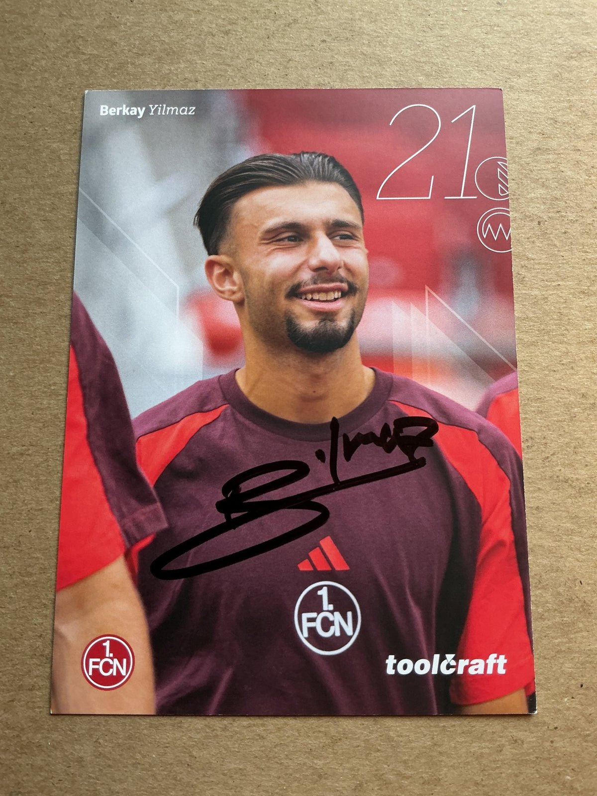 Berkay Yilmaz, Türkiye 🇹🇷 1.FC Nürnberg 2025/26 hand signed - Autographs-World
