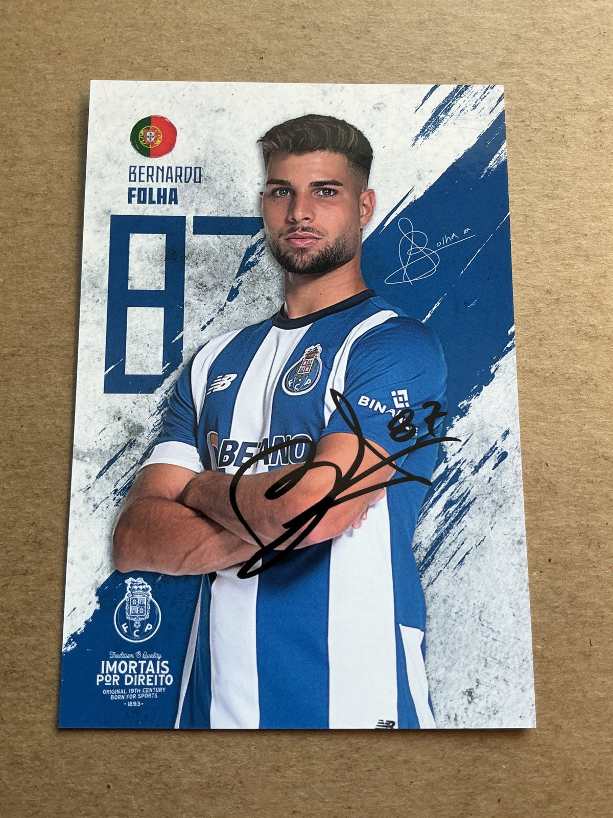 Bernardo Folha, Portugal 🇵🇹 FC Porto 2023/24 hand signed - Autographs-World