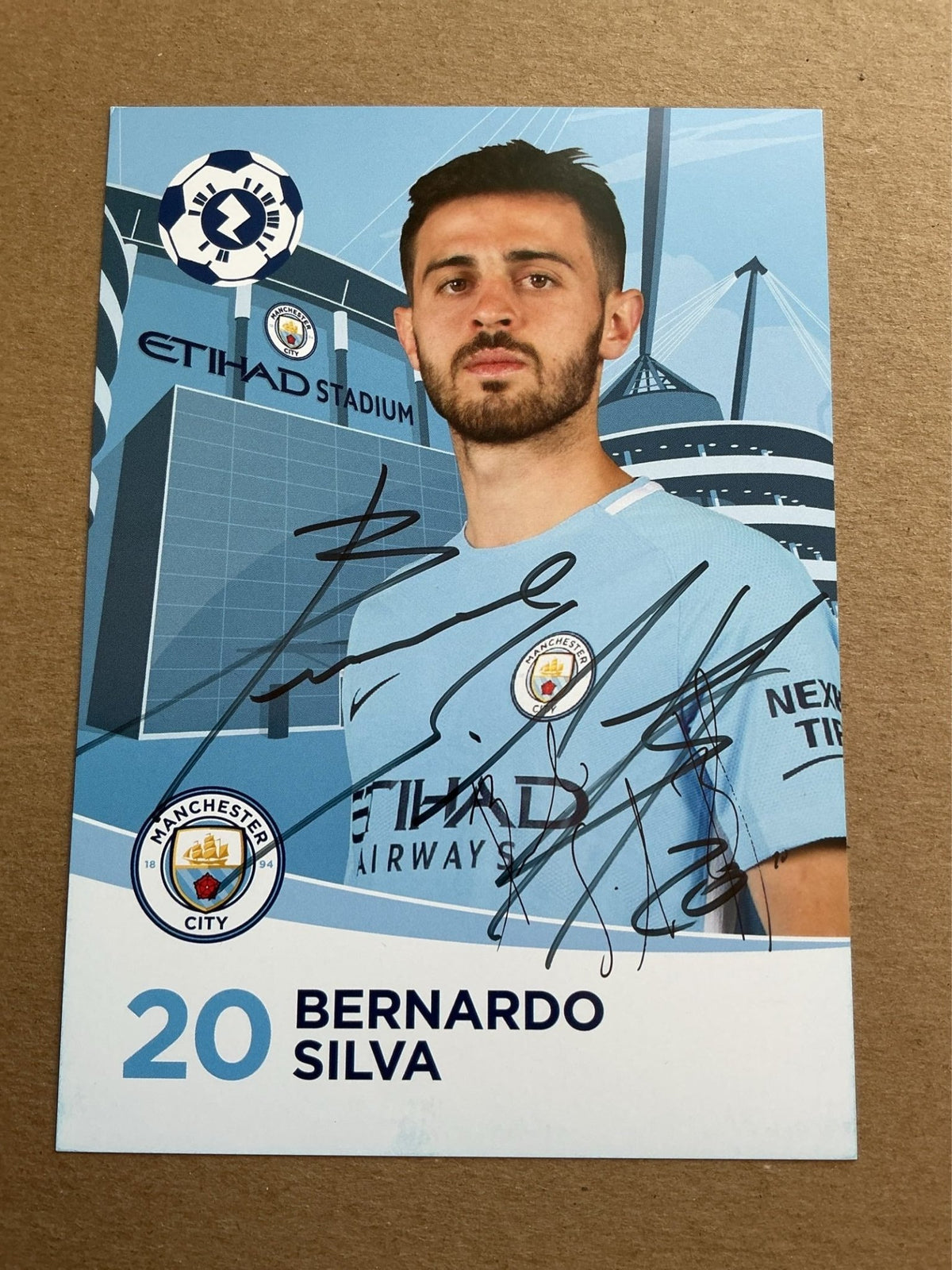 Bernardo Silva, Portugal 🇵🇹 Manchester City 2017/18 hand signed - Autographs-World