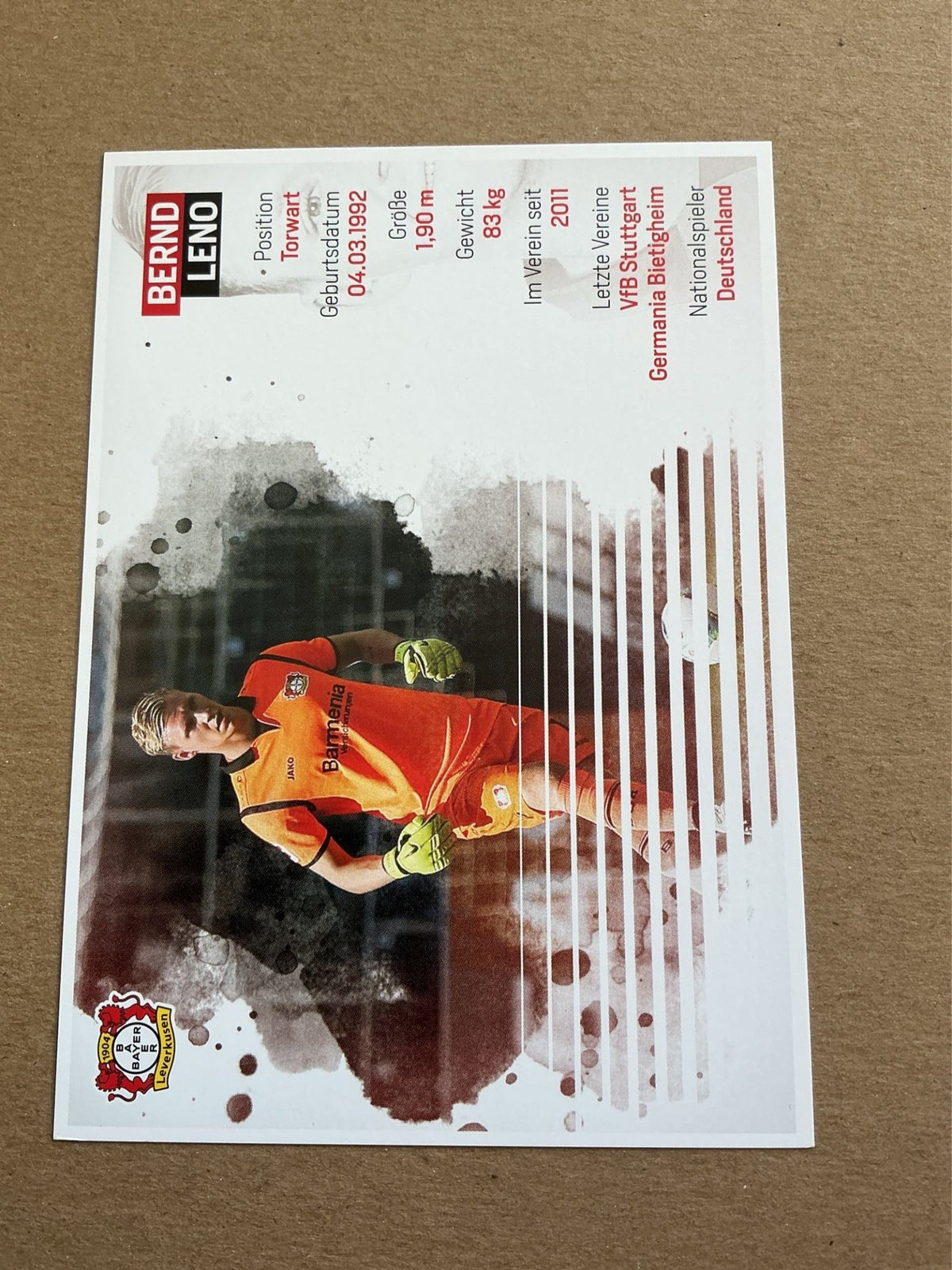 Bernd Leno, Germany 🇩🇪 Bayer 04 Leverkusen 2017/18 hand signed - Autographs-World