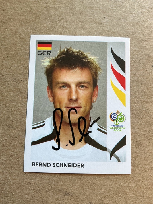 Bernd Schneider, Germany 🇩🇪 FIFA World Cup 2006 Panini hand signed - Autographs-World