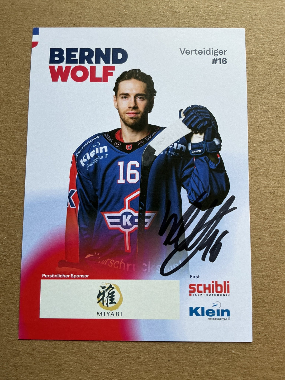Bernd Wolf, Austria 🇦🇹 EHC Kloten 2025/26 hand signed - Autographs-World