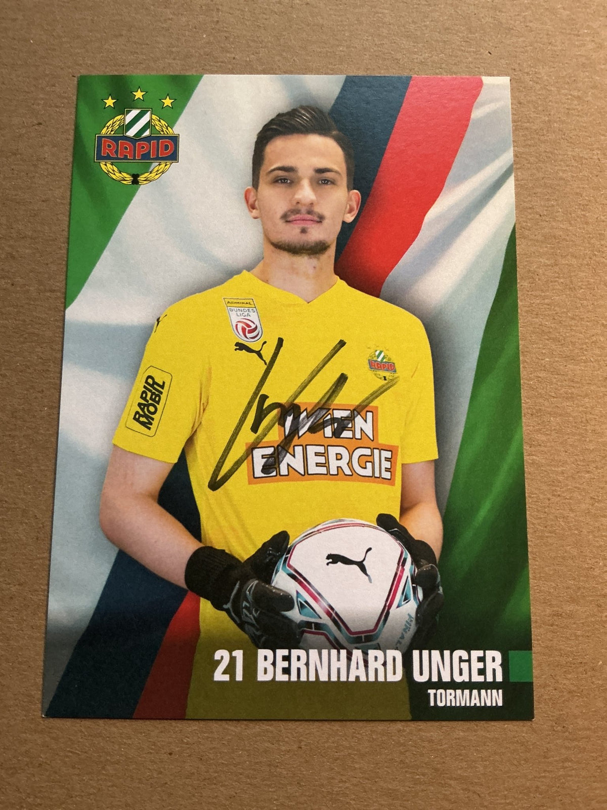 Bernhard Unger, Austria 🇦🇹 Rapid Wien 2021/22 hand signed - Autographs-World