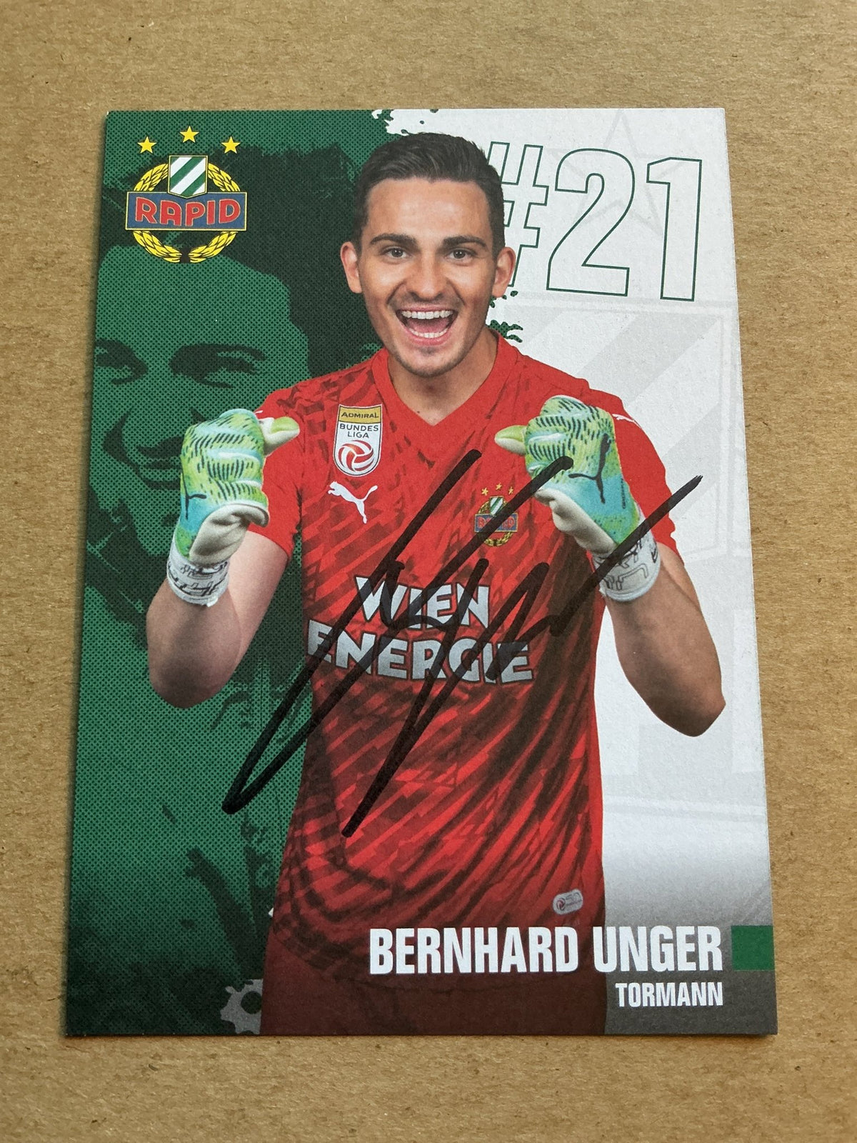 Bernhard Unger, Austria 🇦🇹 SK Rapid Wien 2023/24 hand signed - Autographs-World