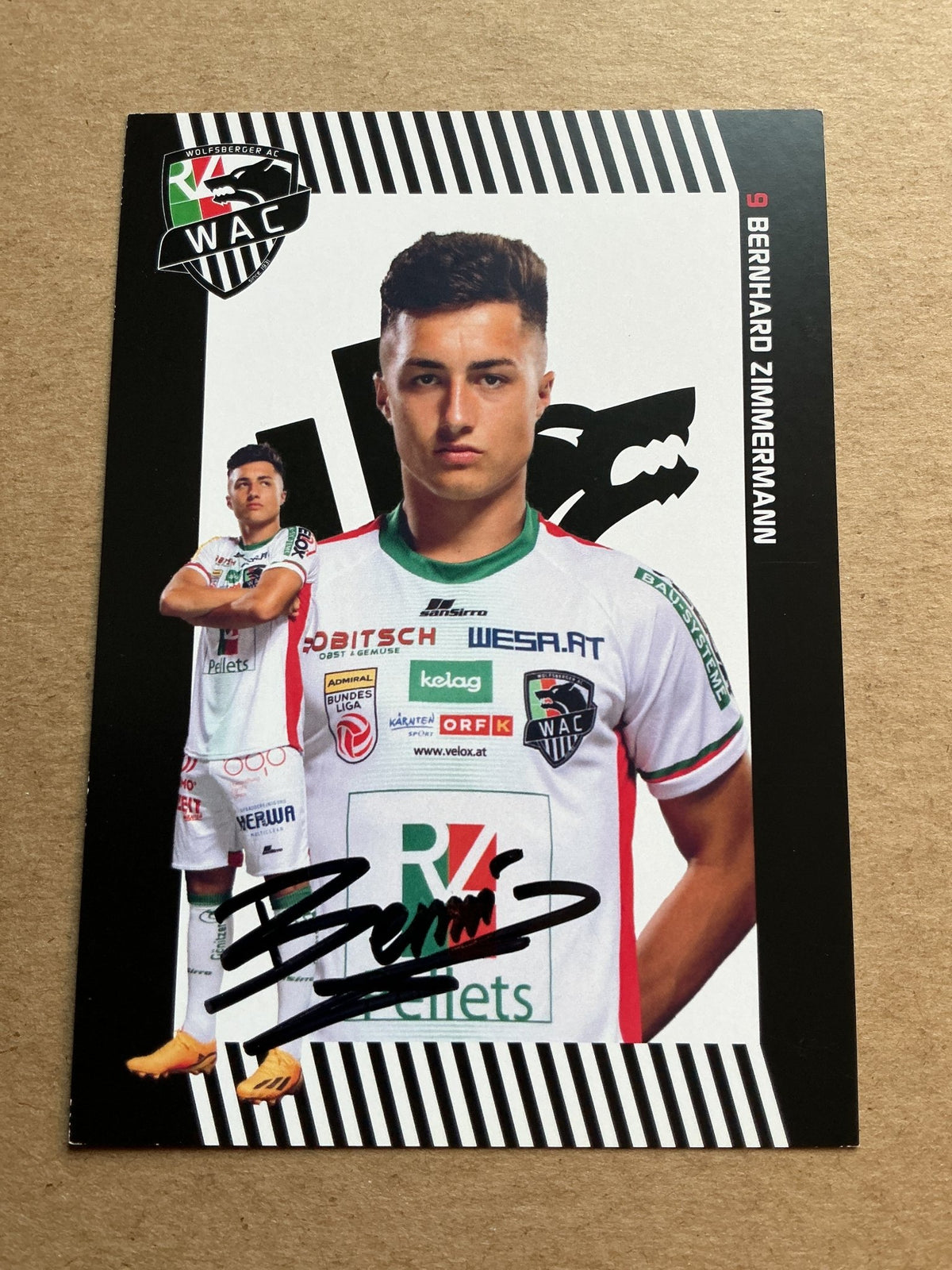Bernhard Zimmermann, Austria 🇦🇹 Wolfsberger AC 2023/24 hand signed - Autographs-World