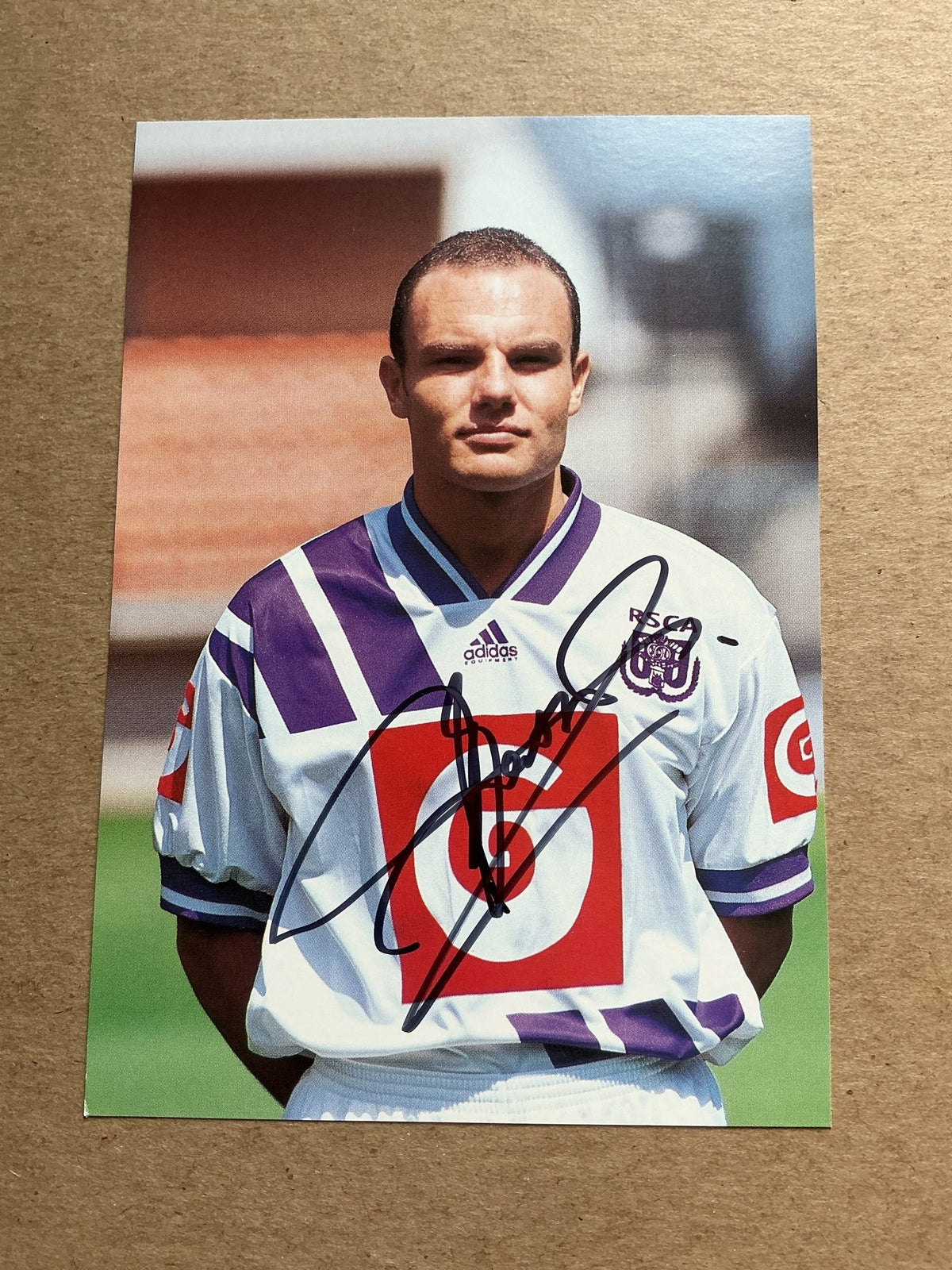 Bertrand Crasson, Belgium 🇧🇪 RSC Anderlecht 1993/94 hand signed - Autographs-World