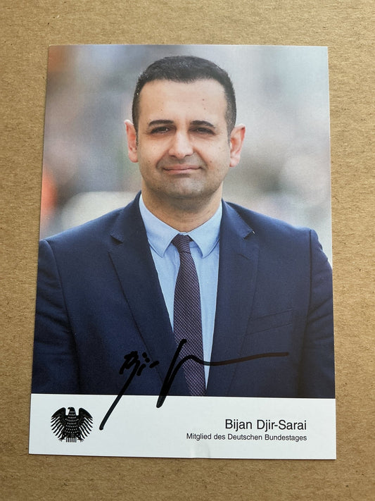 Bijan Djir-Sarai, Germany 🇩🇪 Member of Parlament Politics 2025 hand signed - Autographs-World