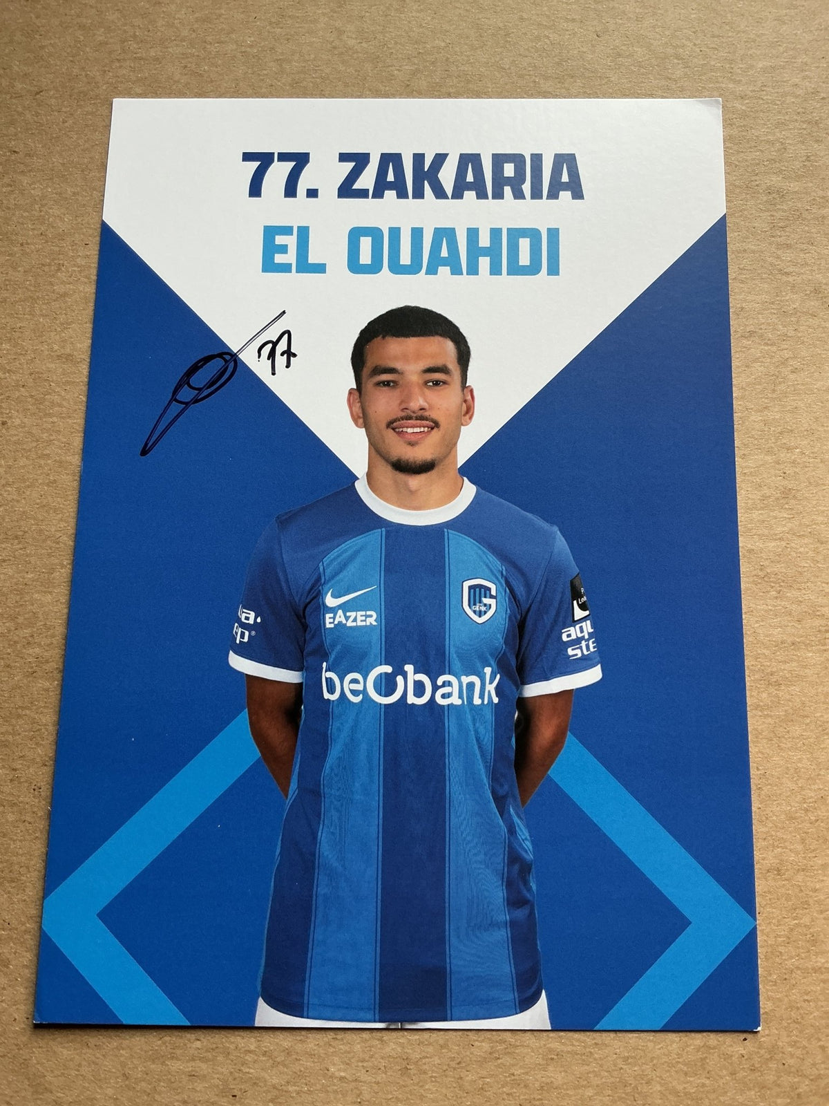 Bilal El Ouahdi, Morocco 🇲🇦 KRC Genk 2023/24 hand signed - Autographs-World