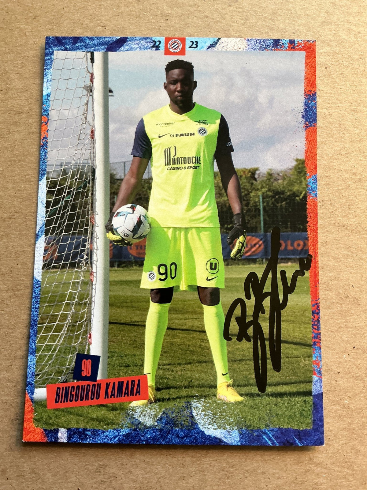 Bingourou Kamara, Senegal 🇸🇳 Montpellier HSC 2022/23 hand signed - Autographs-World