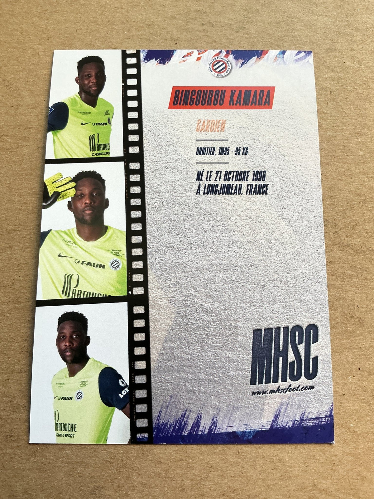 Bingourou Kamara, Senegal 🇸🇳 Montpellier HSC 2022/23 hand signed - Autographs-World