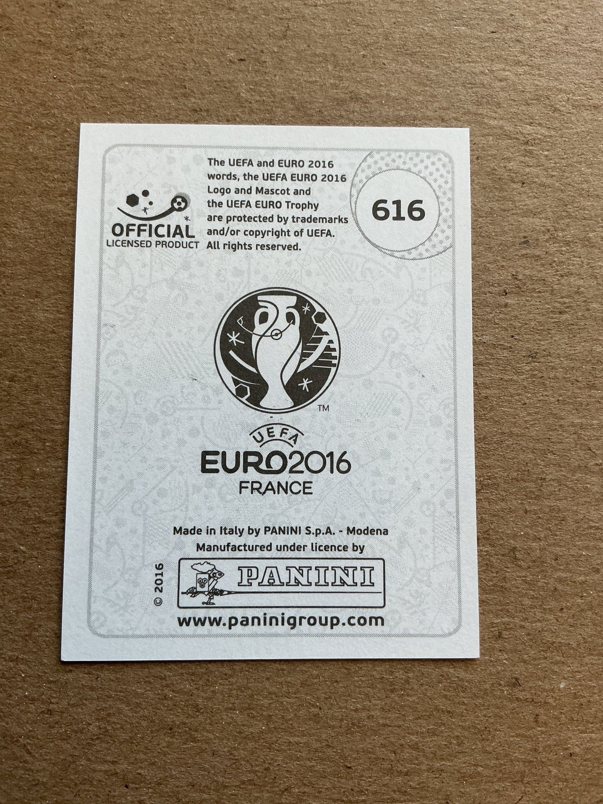Birkir Bjarnason, Iceland 🇮🇸 UEFA Euro 2016 Panini hand signed - Autographs-World