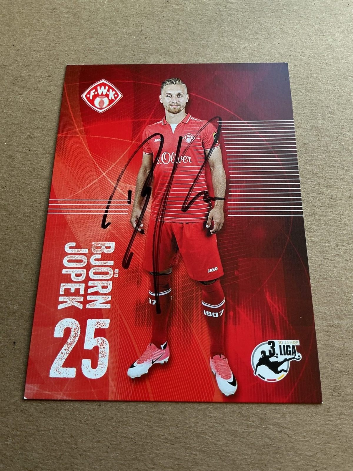 Björn Jopek, Germany 🇩🇪 FC Würzburger Kickers 2017/18 hand signed - Autographs-World
