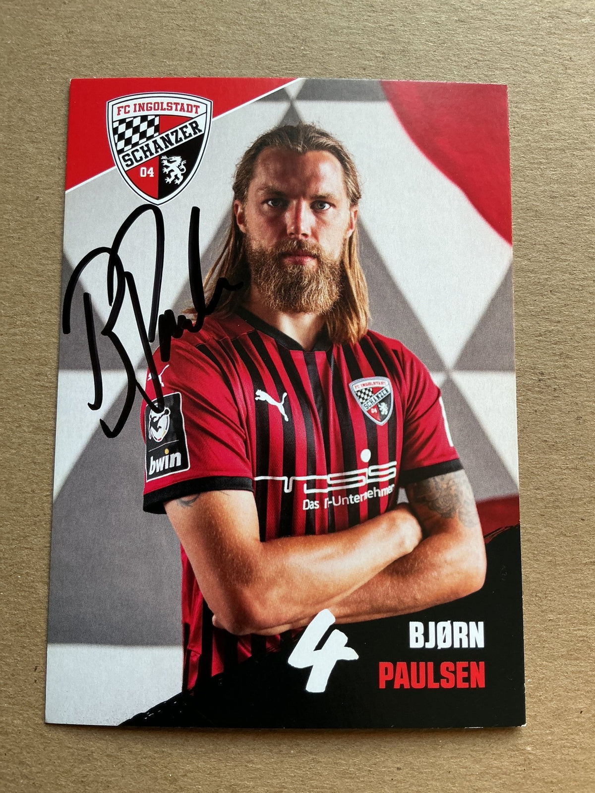 Bjørn Paulsen, Denmark 🇩🇰 FC Ingolstadt 04 2020/21 hand signed - Autographs-World