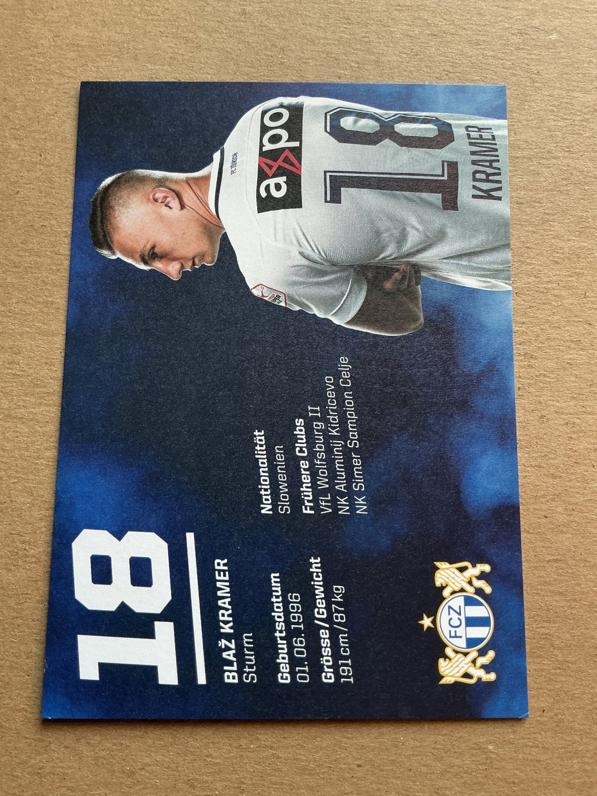 Blaž Kramer, Slovenia 🇸🇮 FC Zürich 2019/20 hand signed - Autographs-World