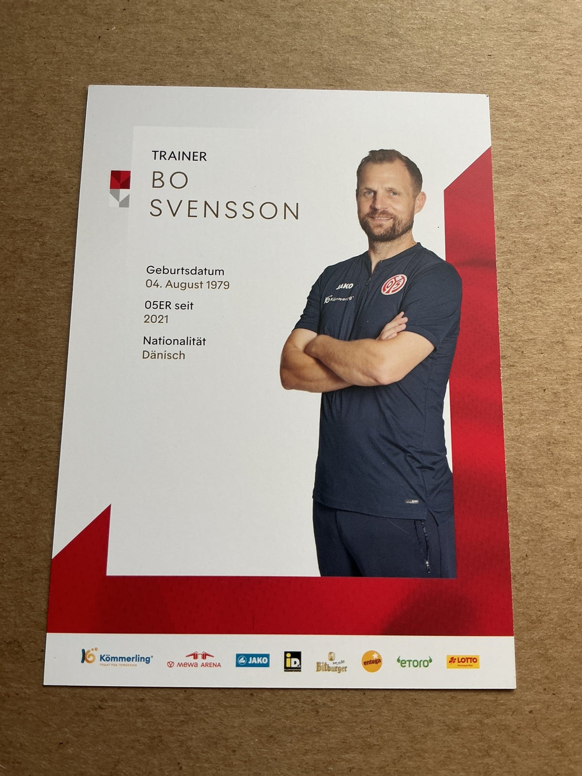 Bo Svensson, Denmark 🇩🇰 FSV Mainz 05 2023/24 hand signed - Autographs-World