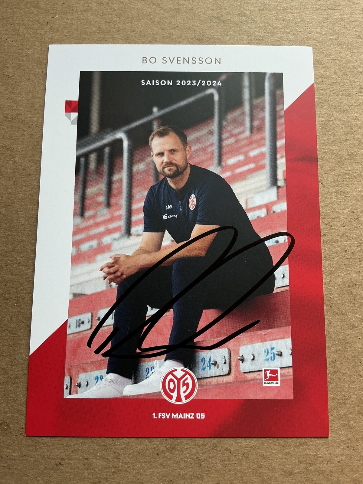 Bo Svensson, Denmark 🇩🇰 FSV Mainz 05 2023/24 hand signed - Autographs-World