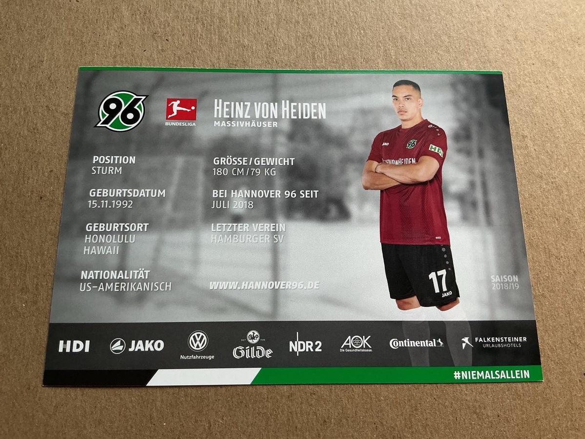 Bobby Wood, USA 🇺🇸 Hannover 96 2018/19 hand signed - Autographs-World