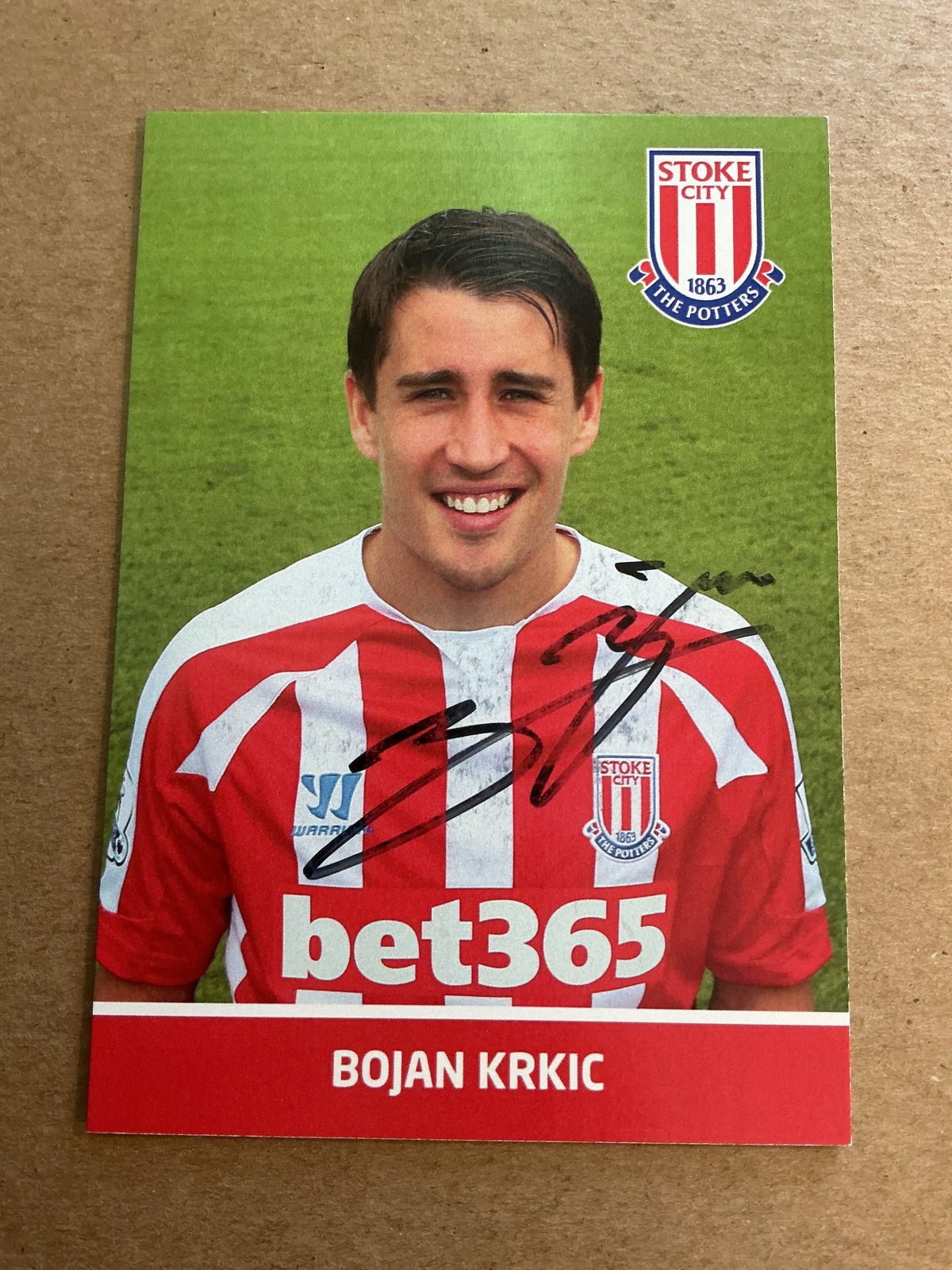 Bojan Krkic, Spain 🇪🇸 Stoke City FC 2014/15 hand signed - Autographs-World