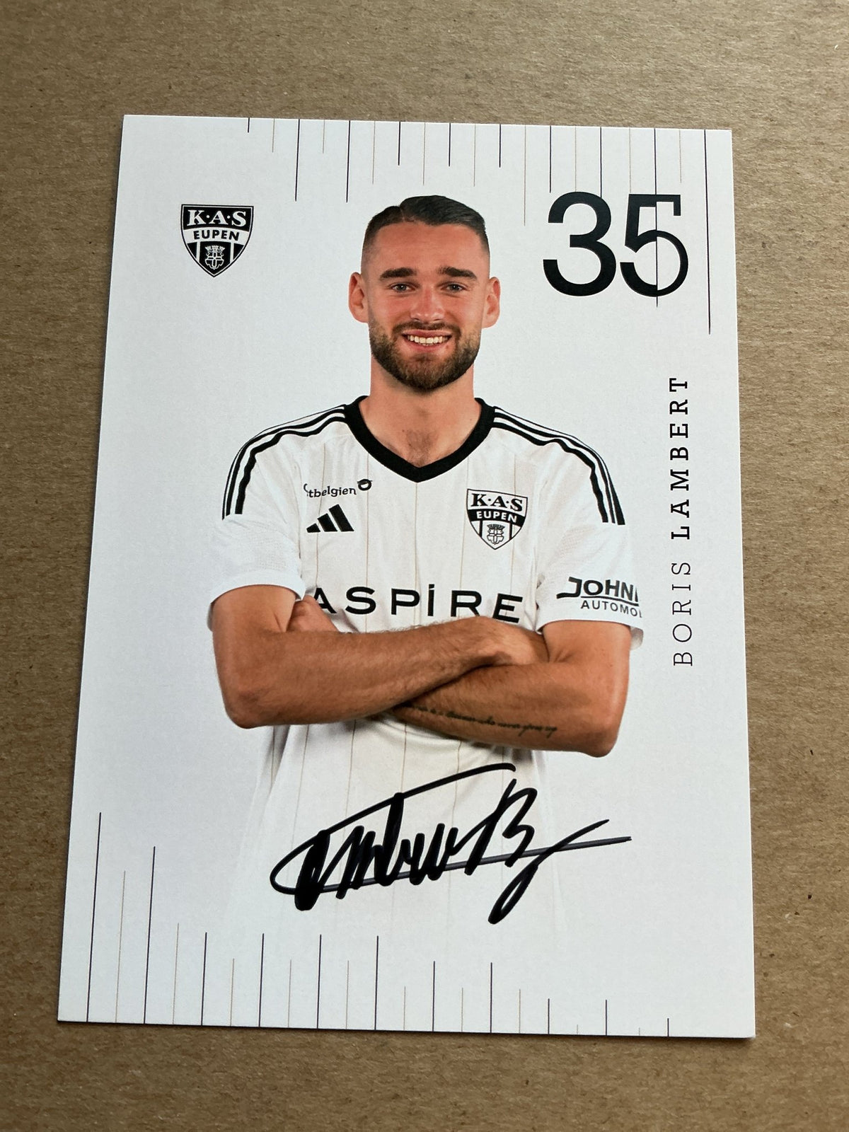 Boris Lambert, Belgium 🇧🇪 KAS Eupen 2023/24 hand signed - Autographs-World