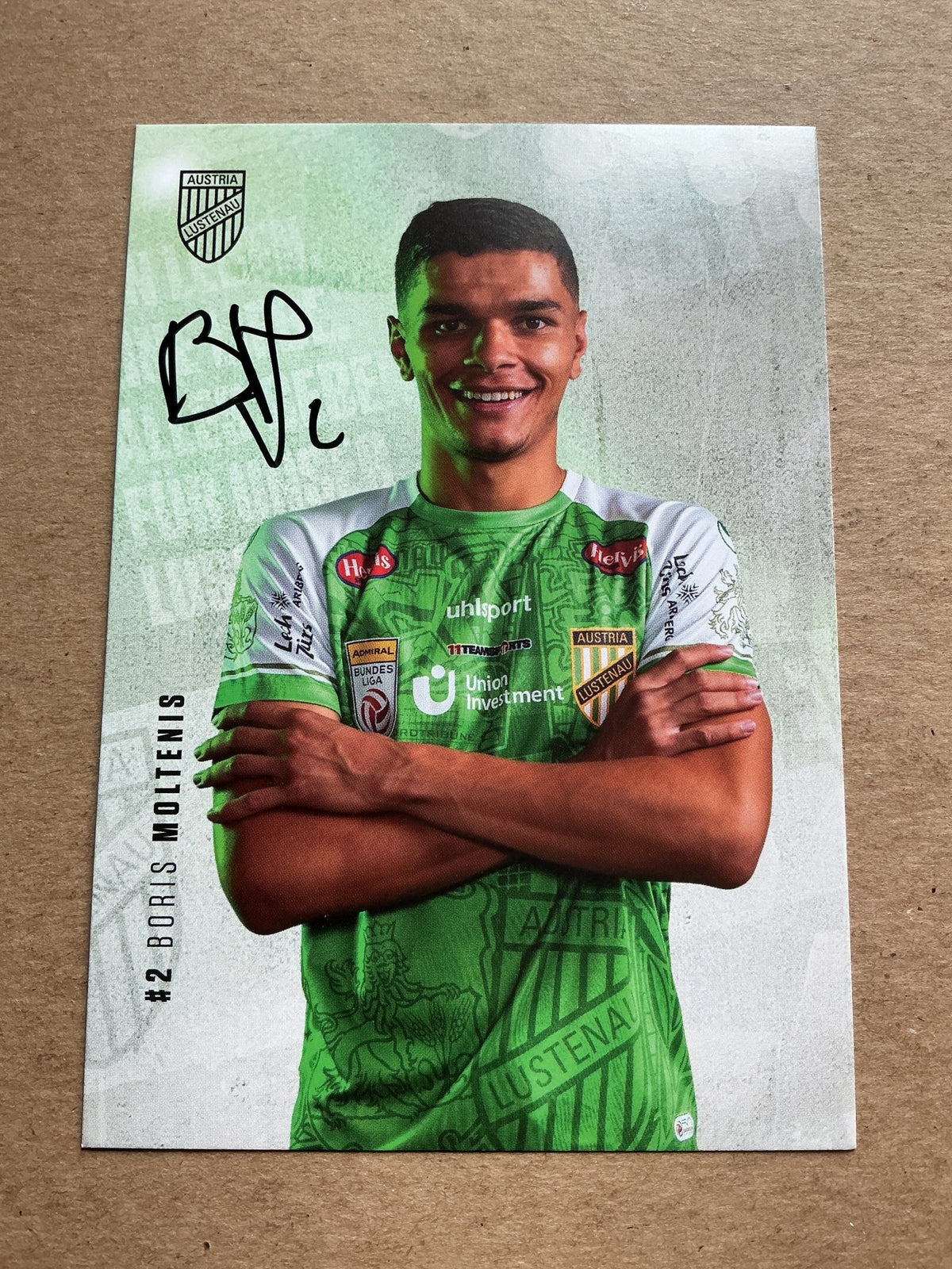 Boris Moltenis, Martinique 🇲🇶 SC Austria Lustenau 2023/24 hand signed - Autographs-World