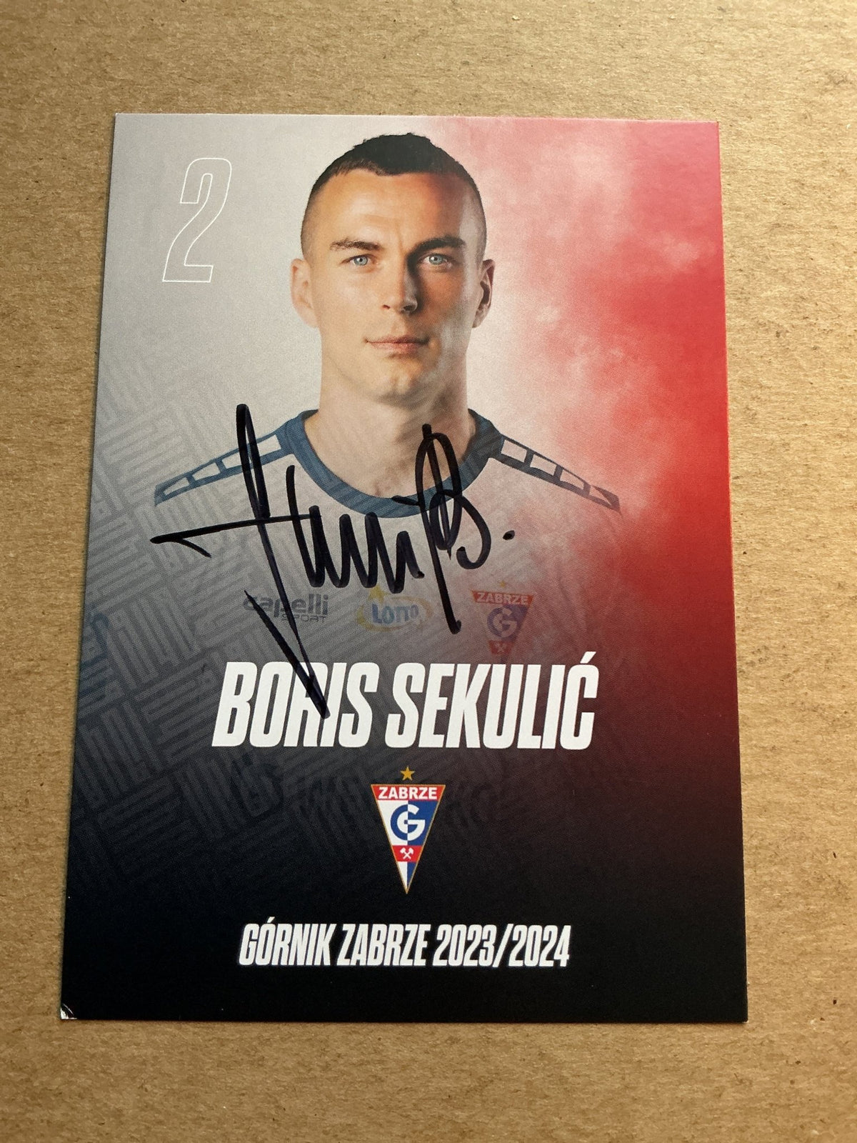 Boris Sekulić, Slovakia 🇸🇰 Górnik Zabrze 2023/24 hand signed - Autographs-World