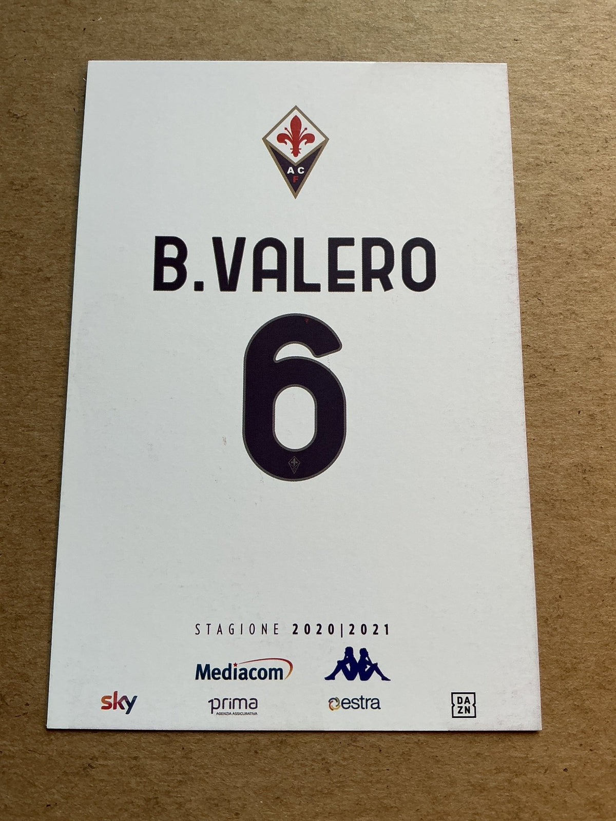 Borja Valero, Spain 🇪🇸 ACF Fiorentina 2020/21 hand signed - Autographs-World
