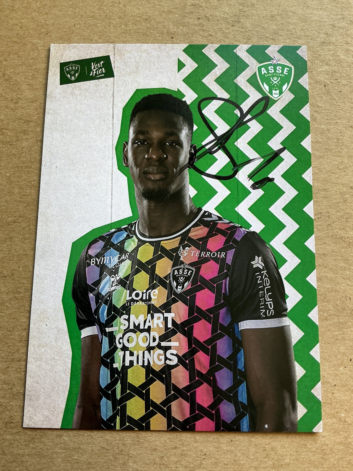 Boubacar Fall, Senegal 🇸🇳 AS Saint-Etienne 2023/24 hand signed - Autographs-World