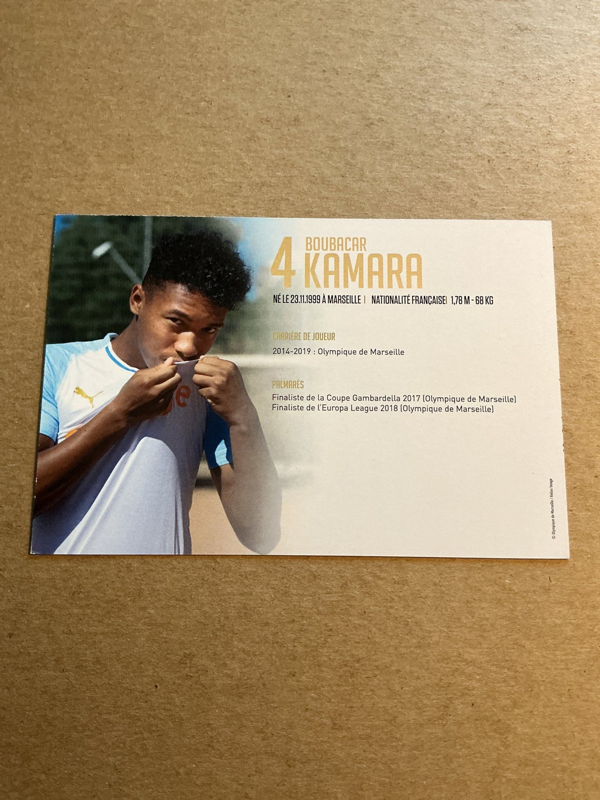 Boubacar Kamara, France 🇫🇷 Olympique Marseille 2018/19 hand signed - Autographs-World