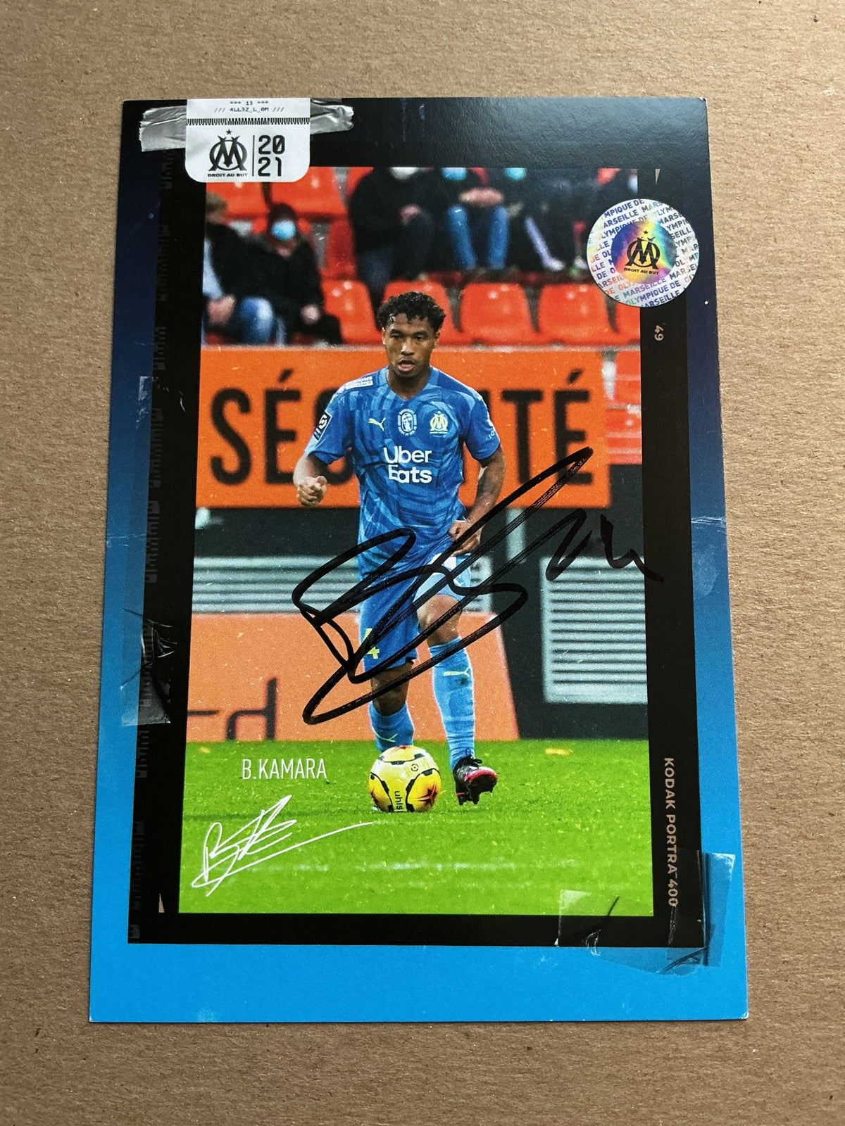 Boubacar Kamara, France 🇫🇷 Olympique Marseille 2020/21 hand signed - Autographs-World